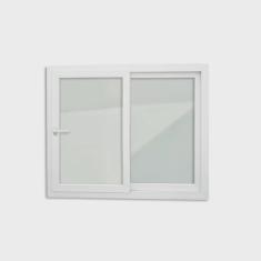 Imagem de Janela de pvc 120x120cm 2 Folhas com Vidro Liso e Cremona itec Brimak