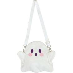 Imagem de Bolsa de Halloween Macia de Pelúcia Bonito Bolsa Fantasma Alça Ajustável Bolsa Crossbody Mini Bolsa Crossbody Presente para Aniversário Feriado/443