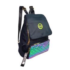 Imagem de Bolsa Mochila Feminina Com Chaveiro Pompom Escolar Trabalho - Haoya, P