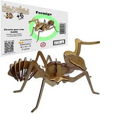 Imagem de Brinquedo Quebra Cabeça 3D Formiga Mdf