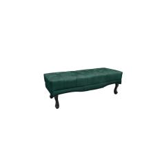 Imagem de Recamier Calçadeira Decorativo Vicenza 1,60 cm Veludo Verde - Montanaris Decor