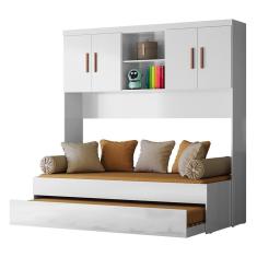 Imagem de Jogo de Quarto Infantil Ônix Aéreo 4 Portas e Bicama Flex - Peternella Móveis