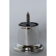 Imagem de Pé Para Sofá 50mm x 60mm Cromado Metalizado Redondo Kit 4 unidades