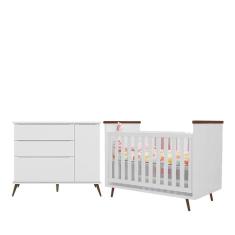 Imagem de Quarto de Bebê Melinda Phoenix Baby + Berço Wood Branco