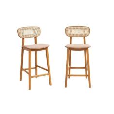 Imagem de Kit 02 Banquetas Liz Cabecasa Madeiramadeira Cinza