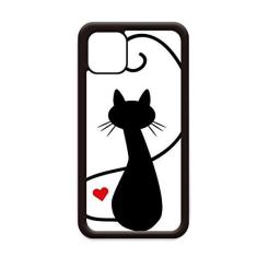 Imagem de Capa Mewing Heart Cat Sihouette Animal para iPhone 12 Pro Max para Apple Mini Mobile Case