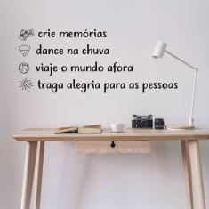 Imagem de Adesivo Parede Cozinha Frase Crie Memórias 42 x 102cm