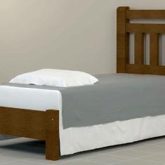 Imagem de Cama de Solteiro Tokio de Madeira Angelim Imbuia