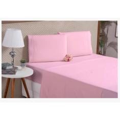Imagem de Jogo De Cama Queen Em Algodão 4 Peças Rosa