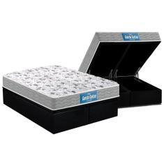 Imagem de Cama Box Baú Colchão Anatômico Probel Guarda Costas Próextreme Plus Double FaceBase Suede Black