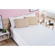 Imagem de Jogo De Cama Lençol 200 Fios Petit Poá  Solteiro 02 Peças - Caqui  - B