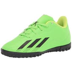 Imagem de adidas Tênis de futebol unissex infantil X Speedportal.4, Verde solar/vermelho solar/amarelo solar, 11.5 Little Kid