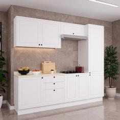 Imagem de Cozinha Compacta Évora com Tampo para Cooktop 8 PT 3 GV Branco Ártico