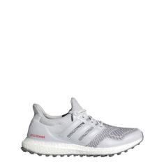 Imagem de adidas Tênis de golfe unissex Ultraboost Spikeless, Cinza/calçado branco/escarlate pré-amado, 42 BR