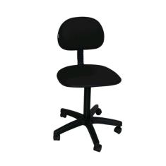 Imagem de Cadeira secretaria giratoria tropical  não tem regulagem de altura  pstão é fixo tecido preta