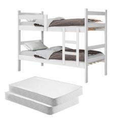 Imagem de Beliche Heitor Branco Com Colchões - Casah