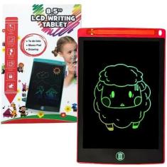 Imagem de Lousa Mágica Tela Lcd Tablet Infantil Escrever Desenhar Vermelho Caste