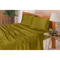 Imagem de Jogo De Lençol Solteiro Cetim Seda Cobre 3 Peças - Confecções Elba