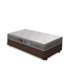 Imagem de Cama Box Solteiro  Marrom + Colchão De Espuma D33 - Castor - Sleep Max