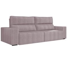 Imagem de Sofá Retrátil 254cm Leonel Suede Rosê Gran Belo