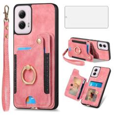 Imagem de Asuwish Capa de celular para Motorola Moto G Power 5G 2024 capa carteira com protetor de tela de vidro temperado e alça de pulso RFID suporte para cartão de crédito anel acessórios para celular G5