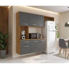 Imagem de Armário de Cozinha Suspenso Compacto Freijo Grafite