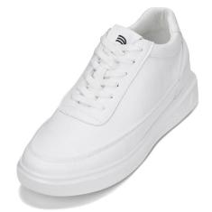Imagem de CALTO Tênis masculino invisível que aumenta a altura – Ultraleve Cadarço Tricotado Sporty Walker – 7 cm Mais Alto, Branco, 44