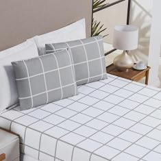 Imagem de Jogo de Lençol King Square 3 peças Cinza