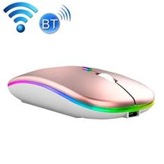 Imagem de C7002 2400DPI 4 Keys Colorful Luminous Wireless Mouse, Color: Dual-modes Black