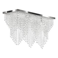 Imagem de Lustre Pendente Plafon Império Cristal Crilik Pl7204 Cromado