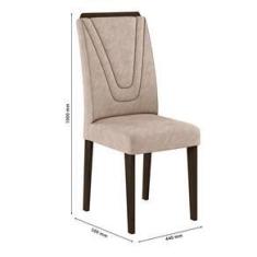 Imagem de Conjunto 4 Cadeiras Lima Imbuia/ Cappuccino - Móveis Arapongas