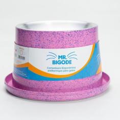 Imagem de Comedouro Anti Formiga Ergonômico Para Gatos Mr. Bigode Pote Alumínio