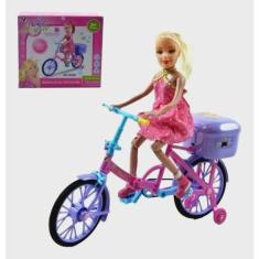 Imagem de Boneca Na Bicicleta A Pilha Com Luz E Som Anda Sozinha. E Muito Divert