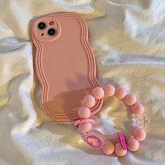 Imagem de Pulseira 3D Love Heart Strap Case Ondulada Para Samsung S23 S20 S21 FE S22 Plus A54 A 42 50 51 52 53 70 71 72 73, Rosa, Para S20