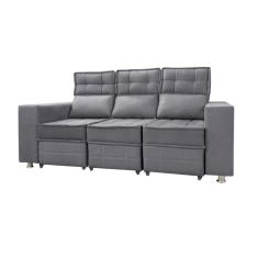 Imagem de Sofá Retrátil E Reclinável 3 Lugares Londres Speciale Home Chumbo