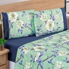 Imagem de Jogo De Lençol Queen Naturale Micropercal 200 Fios 4 Peças - Flower