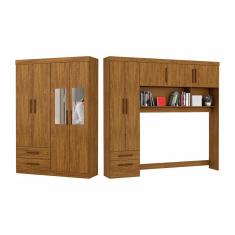 Imagem de Guarda-Roupa Casal Modulado 5 Portas Hercules 4 Portas 4 Gavetas com Espelho