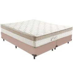 Imagem de Cama Box Bege E Colchão King Best Molas Ensacadas King 193x203x33 Anjos