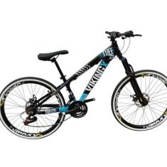 Imagem de Bicicleta Vikingx Tuff 25 Quadro Aluminio 24V Freio Hidraulico Diantei