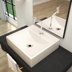 Imagem de Kit Cuba Q39 Com Torneira Pratika 1060 Metal 1/4 Volta  Compace Bege