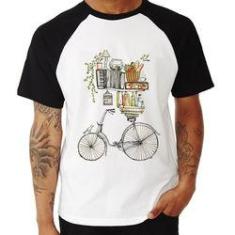 Imagem de Camiseta Raglan Bicicleta E Livros - Foca Na Moda