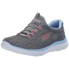 Imagem de Skechers Tênis Summits feminino, Cinza/Multi = Ginásio, 8 Wide