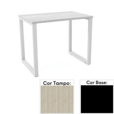 Imagem de Mesa De Escritório Pé Tubular Pe25 Em Mdp 90 X 45 Cm Cor Nogueira Casa