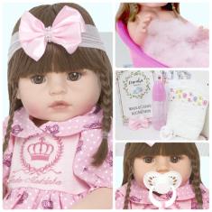 Imagem de Boneca Bebe Reborn Princesa Menina Realista e 13 Acessórios