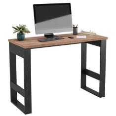 Imagem de Mesa Para Computador Estilo Industrial 115cm Chess F04 Preto/Solanum -