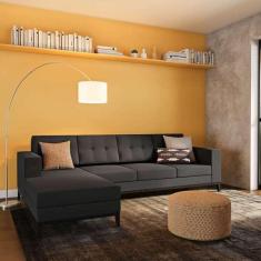 Imagem de Sof  4 Lugares Life Com Chaise Esquerdo P s E Base Em Madeira