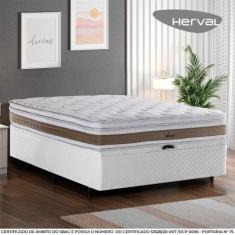 Imagem de Cama Box Baú Casal Herval Amore, Molas Ensacadas, 74X138x188 Cm