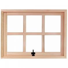 Imagem de Janela de Madeira Maxim-Ar 80x80cm com Caixilho 9,4cm EWR MP61 Rondosul Marroml