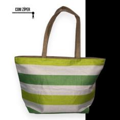Imagem de Bolsa Casual Praia Verão Zíper Alça Dupla Grande Feminino LISTRADA 868