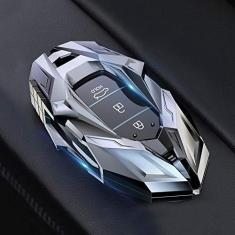 Imagem de TPHJRM Carcaça da chave do carro em liga de zinco, capa da chave, adequada para Hyundai Elantra GT Kona Santa Fe Veloster Estilo de carro